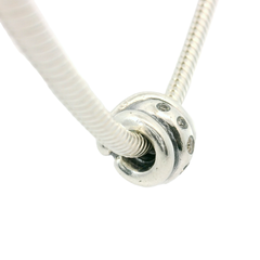 Genuine PANDORA 790328CCZ Silver and Champagne Zirconia Swirl Charm Only