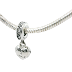Genuine PANDORA 791524CZ My Beautiful Wife Forever & Always Locket Bead Charm Only