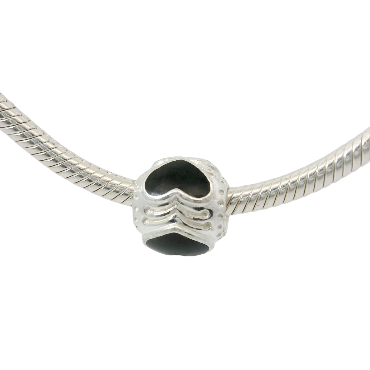 Genuine PANDORA 790591EN16 Sterling & 14K Gold 2011 Limited Edition Midnight Hearts Charm Only