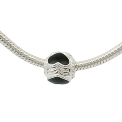 Genuine PANDORA 790591EN16 Sterling & 14K Gold 2011 Limited Edition Midnight Hearts Charm Only