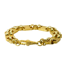 7.5" New 9CT Kids Double Star & Bar Bracelet (20.5g)