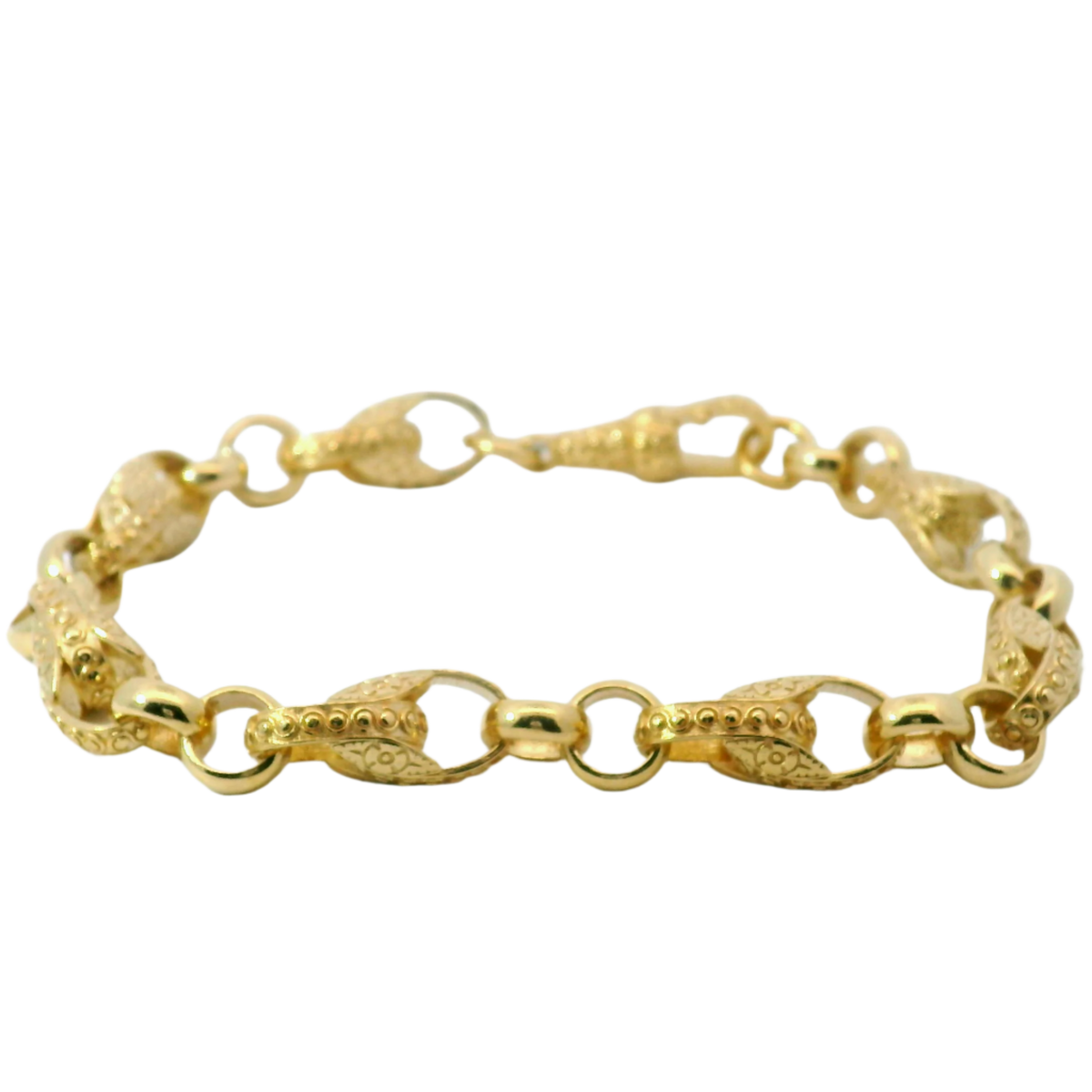 7.5" New 9CT Kids Tulip Bracelet (15.4g)
