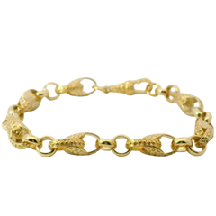 7.5" New 9CT Kids Tulip Bracelet (15.4g)