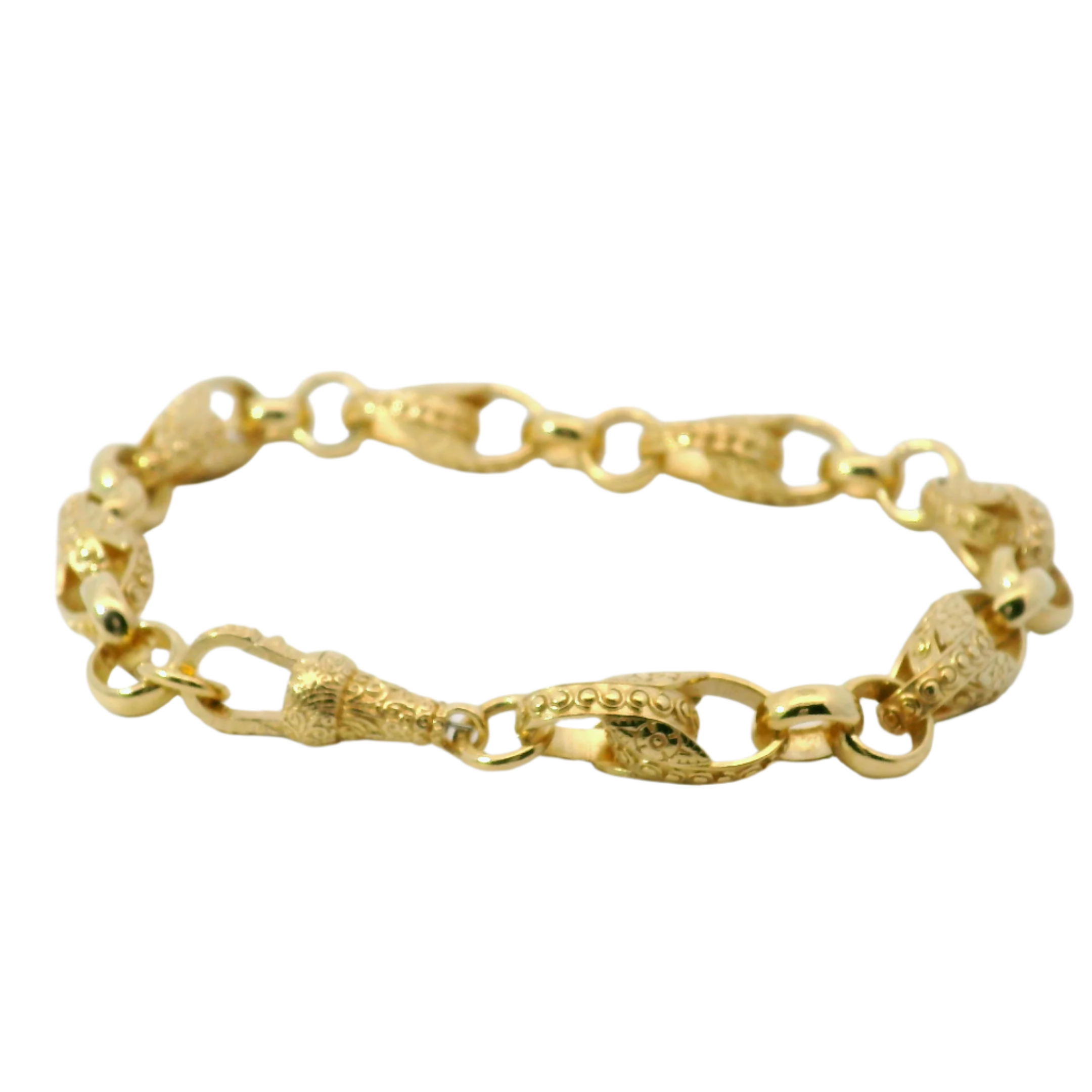 7.5" New 9CT Kids Tulip Bracelet (15.4g)