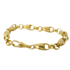 7.5" New 9CT Kids Tulip Bracelet (15.4g)