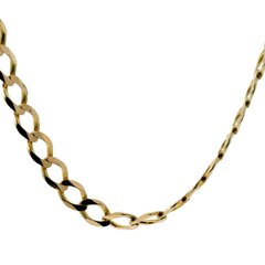 20" Pre-owned 9CT Flat Curb Chain (10.3g)