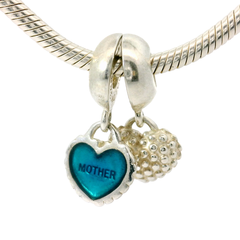 Genuine Pandora 791152EN08 Piece of my Heart Mother & Son Set