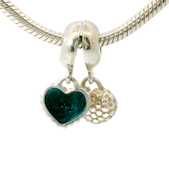 Genuine Pandora 791152EN08 Piece of my Heart Mother & Son Set