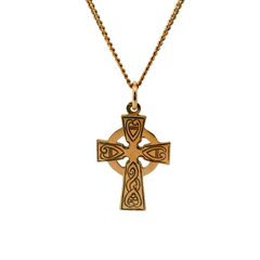 20" Pre-owned 9CT Rose Gold Celtic Cross & Necklace (5.3g)