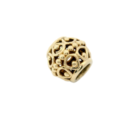 Genuine PANDORA 750458 14K G585 Yellow Gold Gilded Cage Charm Bead Only