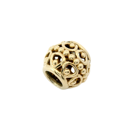 Genuine PANDORA 750458 14K G585 Yellow Gold Gilded Cage Charm Bead Only