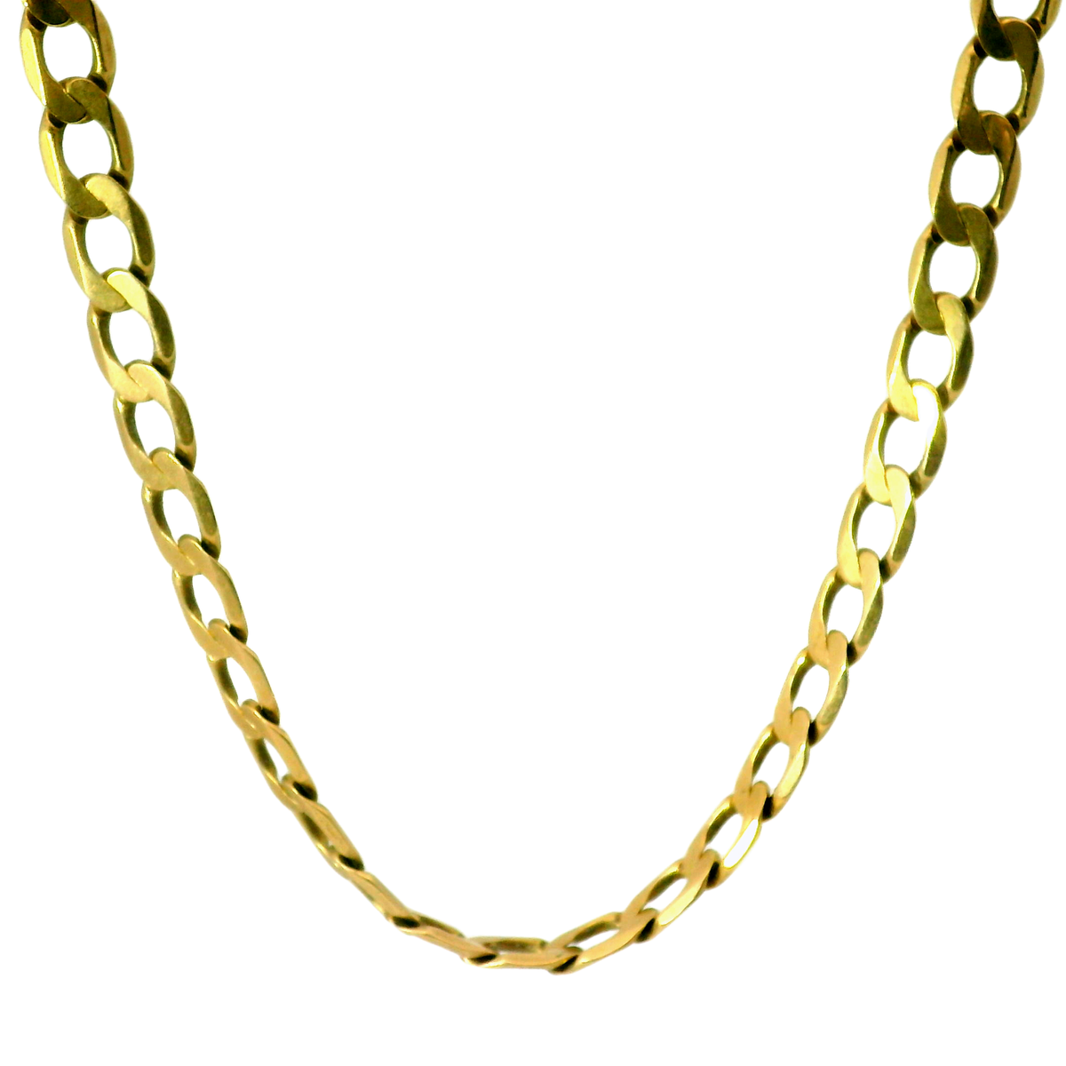 32" Pre-owned 9CT Flat Curb Necklace (30.2g)