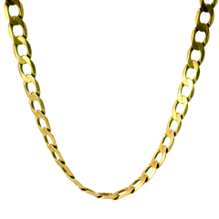 32" Pre-owned 9CT Flat Curb Necklace (30.2g)