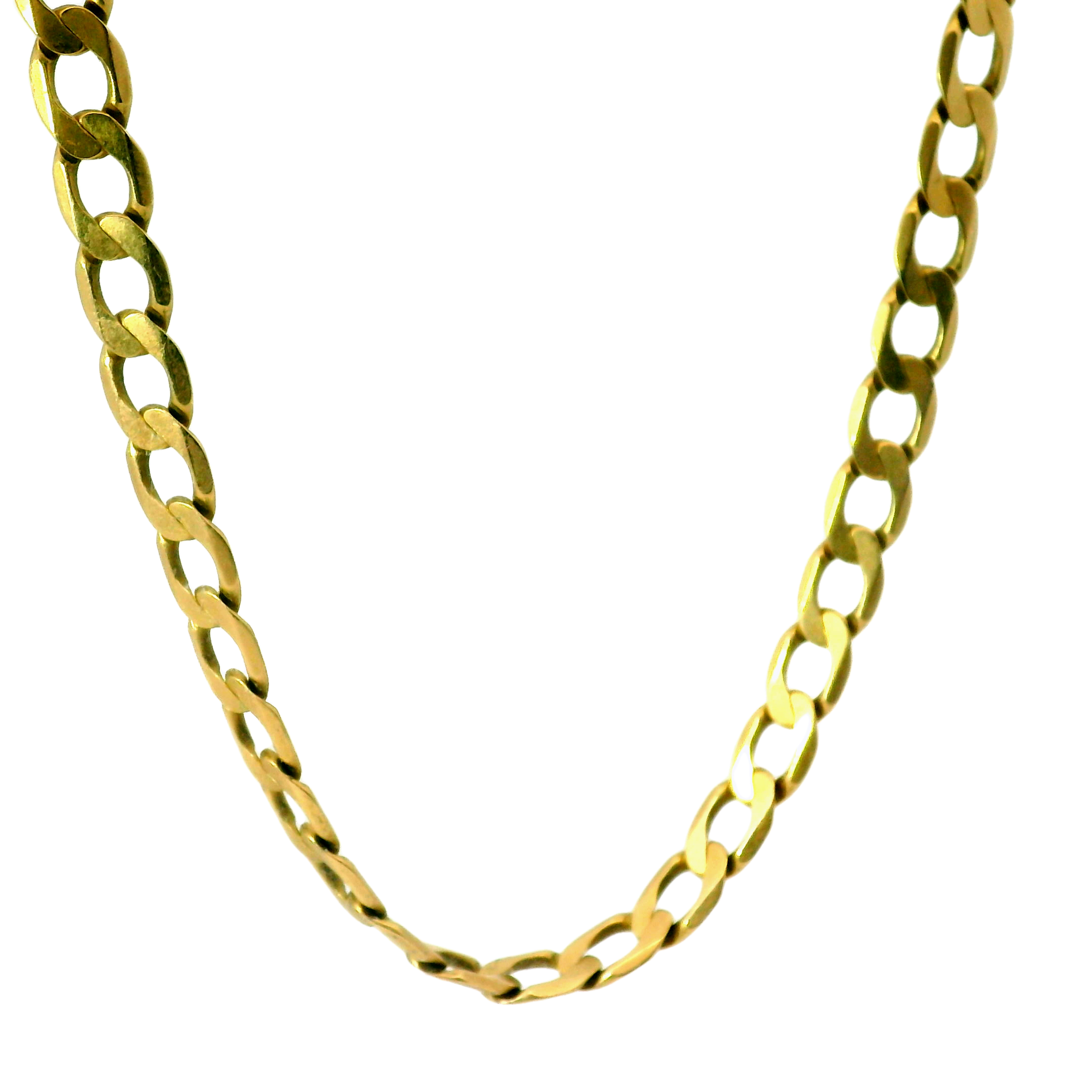 32" Pre-owned 9CT Flat Curb Necklace (30.2g)