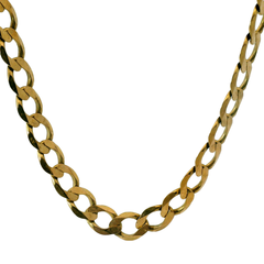 20" Pre-owned 9CT Flat Curb Chain Necklace (21.1g)