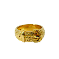 9CT Pre-owned Buckle Ring (Size N 1/2)