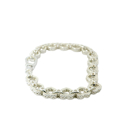 7.5" New Silver 925 Heart Belcher Bracelet (16.8g)