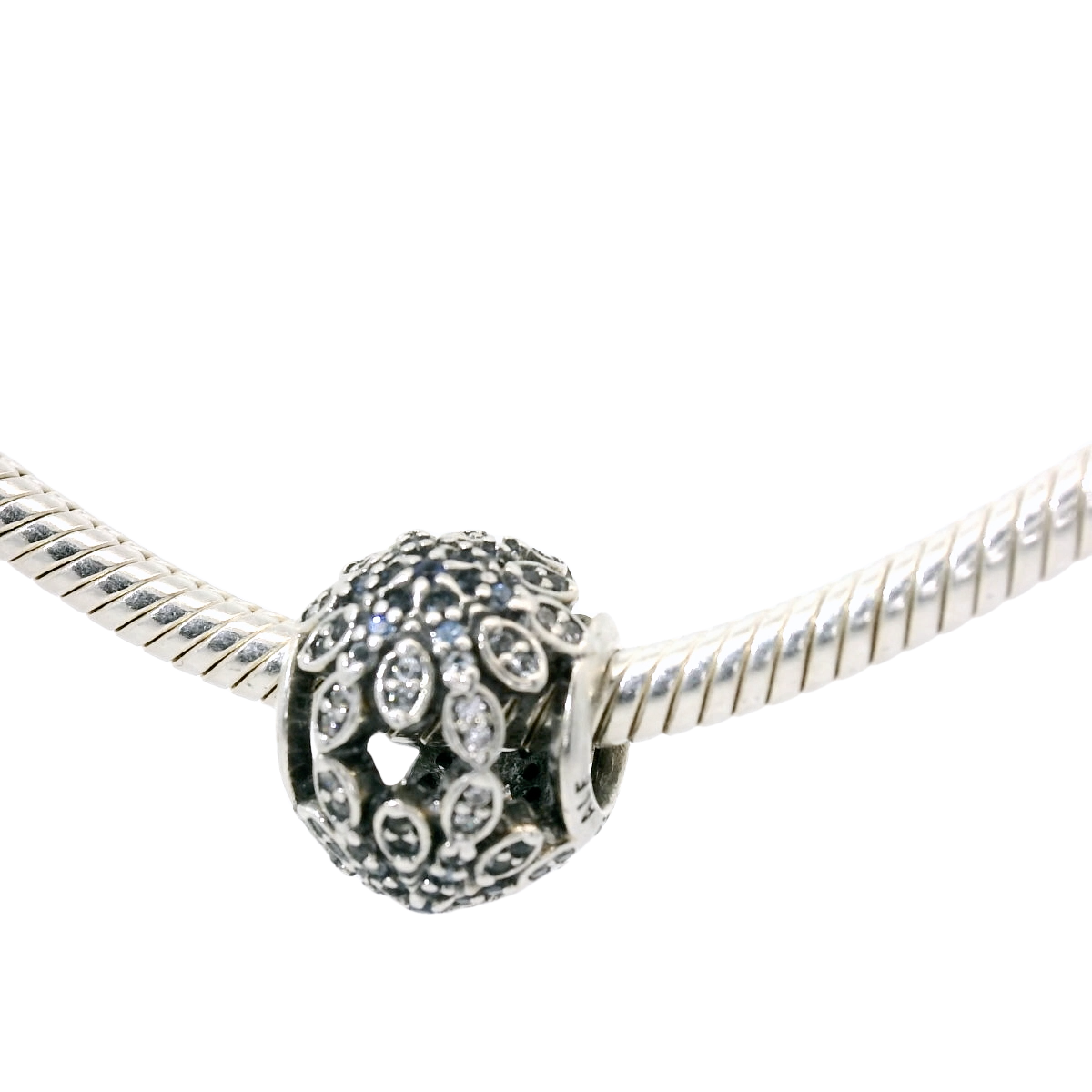 Genuine PANDORA 791760NBLMX Blue Crystallised Snowflake Charm Only
