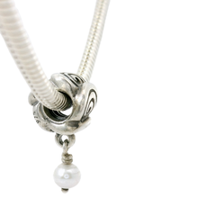 Genuine PANDORA 790281GP Oxy Swirl with Grey Pearl Charm Only