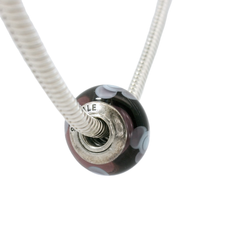 Genuine PANDORA 790643 Purple Flowers Murano Glass Charm Only