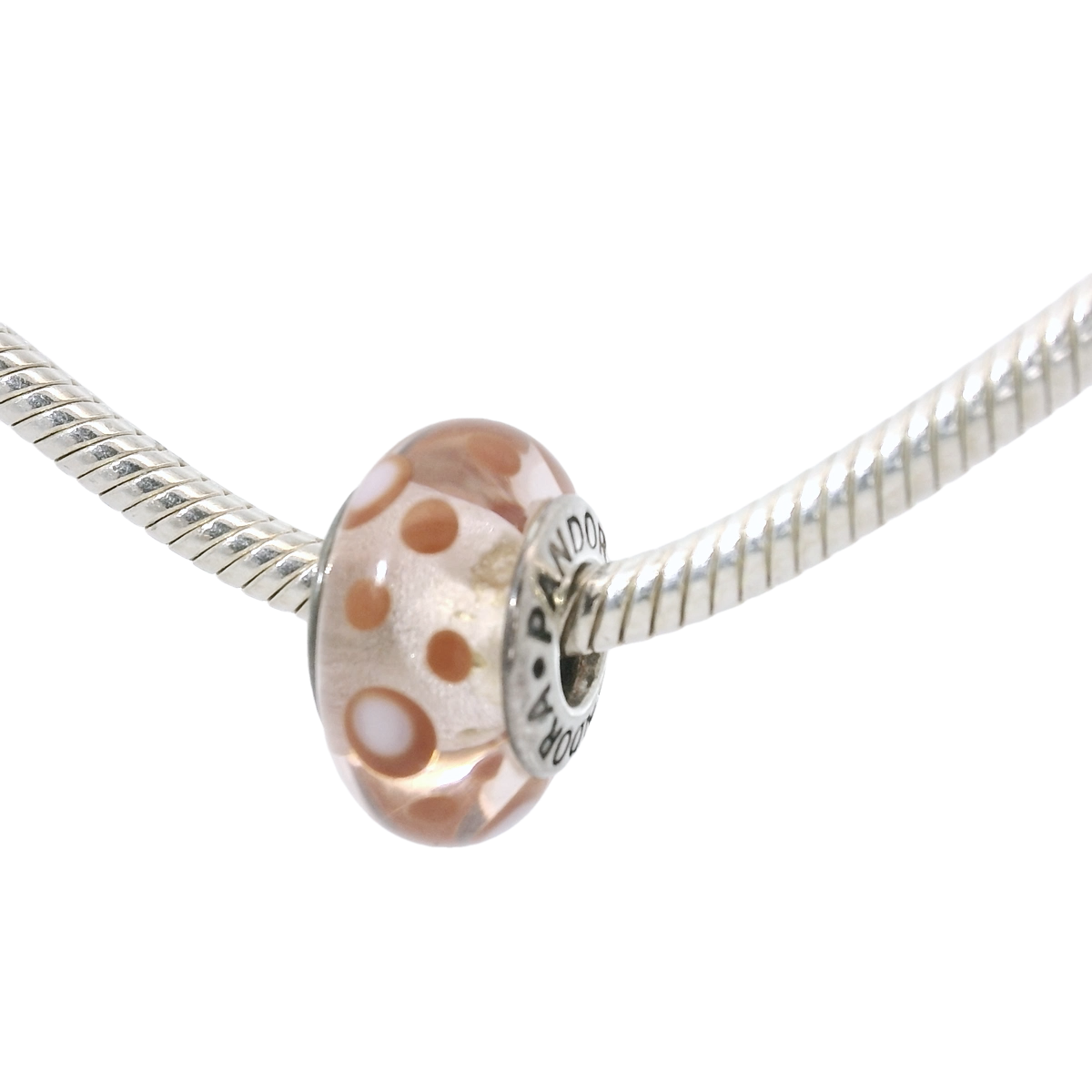 Genuine PANDORA 790694 Pink Bubbles Murano Glass Bead Only