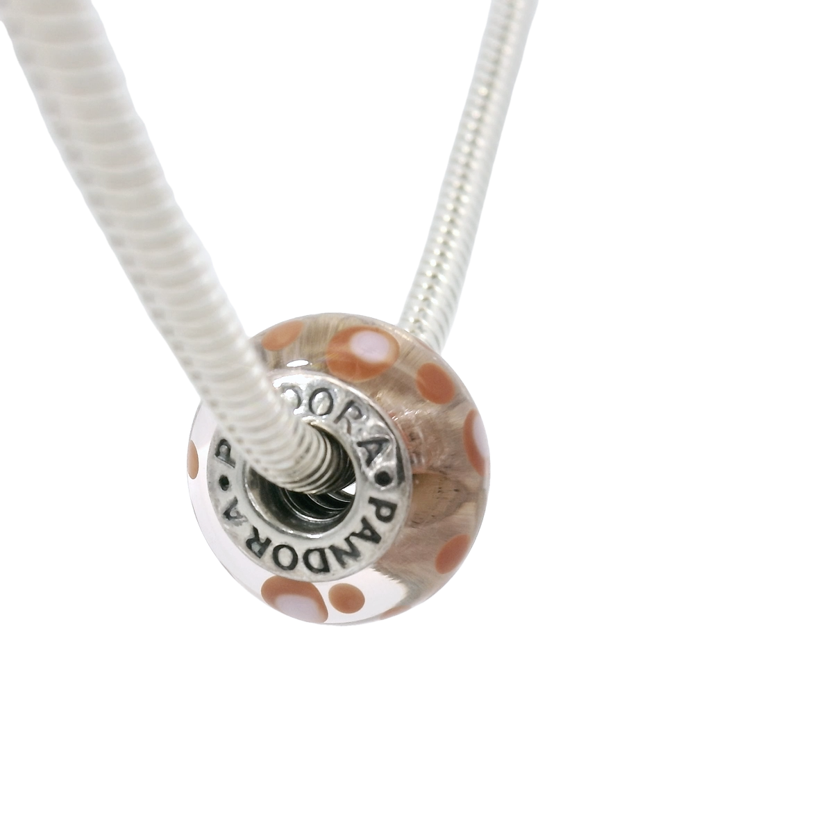Genuine PANDORA 790694 Pink Bubbles Murano Glass Bead Only