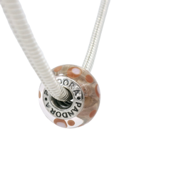 Genuine PANDORA 790694 Pink Bubbles Murano Glass Bead Only