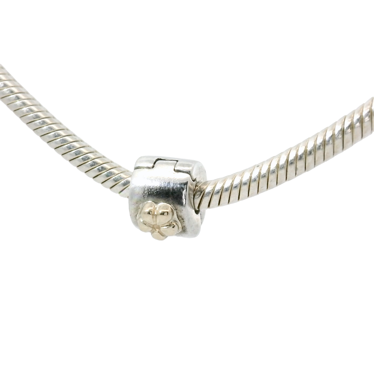 Genuine PANDORA 790140 Two Tone 14ct Gold & Silver Daisy Clip Only