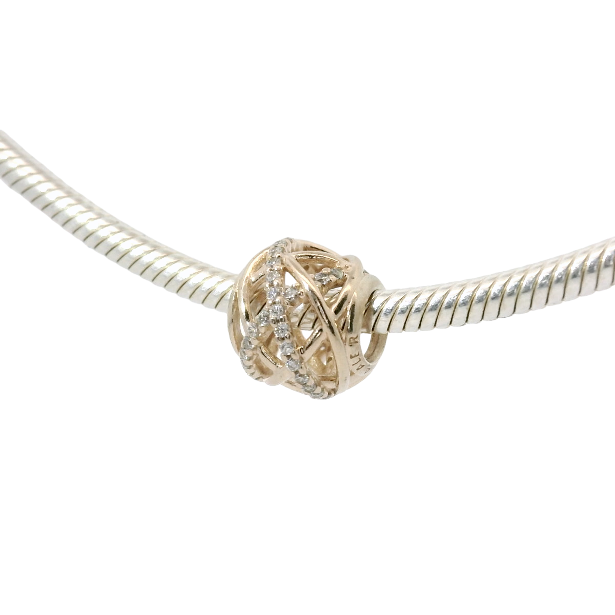 Genuine PANDORA 781388CZ Rose Gold Sparkling Galaxy Charm Only