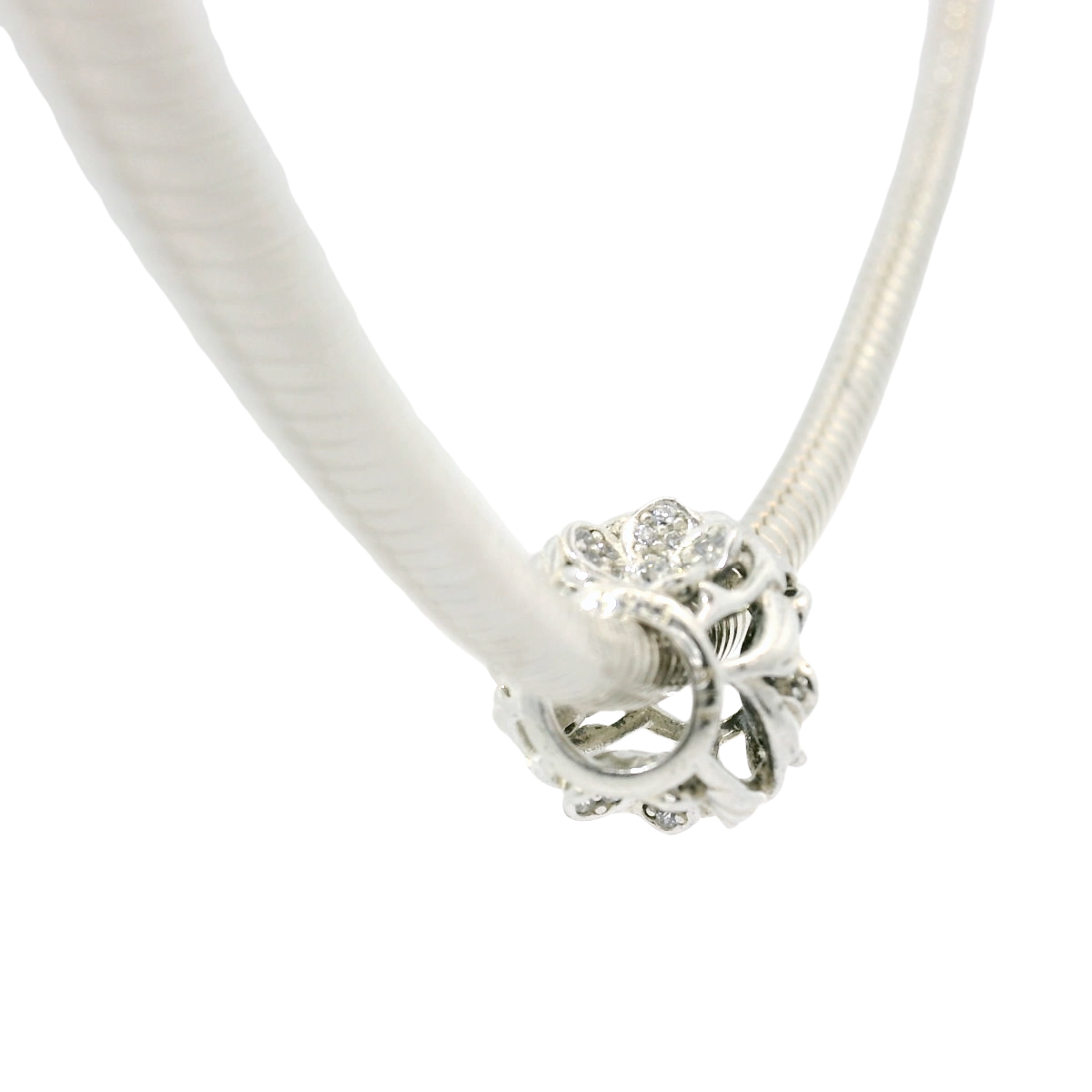 Genuine PANDORA 791419CZ Mystic Floral Cubic Zirconia CZ Silver Charm Only