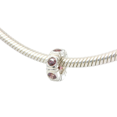 Genuine PANDORA 790368PCZ Silver Trinity Pink CZ Spacer Only