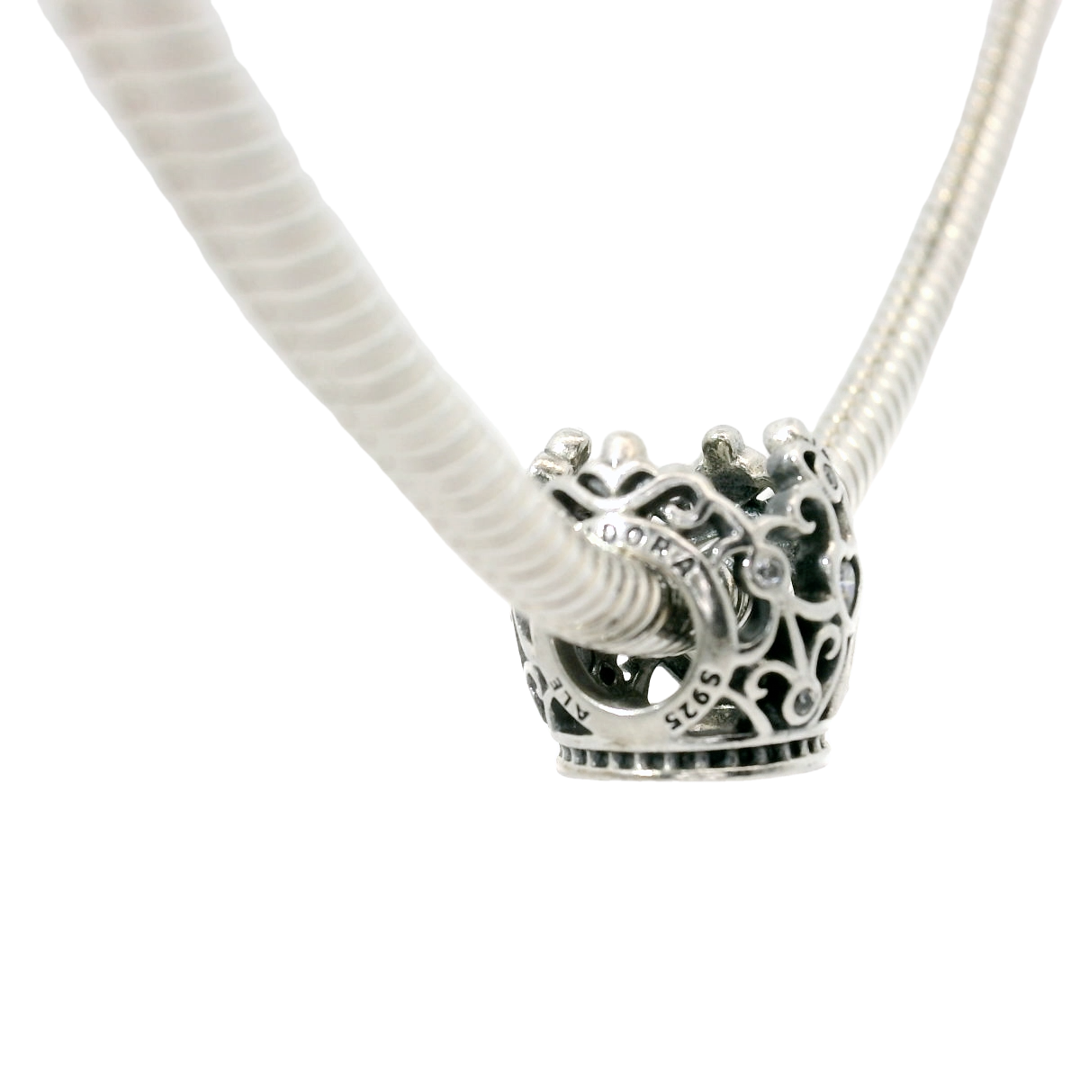Genuine PANDORA 791580CZ Sterling Silver Disney Princess Crown Charm Only