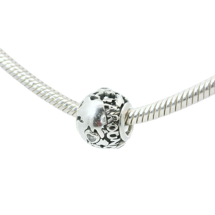 Genuine PANDORA 791718CZ Around The World Charm Only