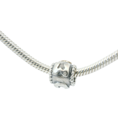 Genuine PANDORA 790574CZS Sterling Mum Charm with 14K and Pink ZC Only