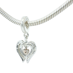 Genuine PANDORA 789296C01 Club 2021 Rose GOLD Plated ANGEL WINGS Dangle Charm