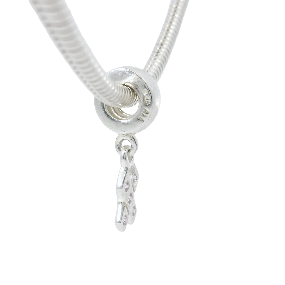 Genuine PANDORA 790314PCZ Pink CZ Breast Cancer Awareness Ribbon Charm Only