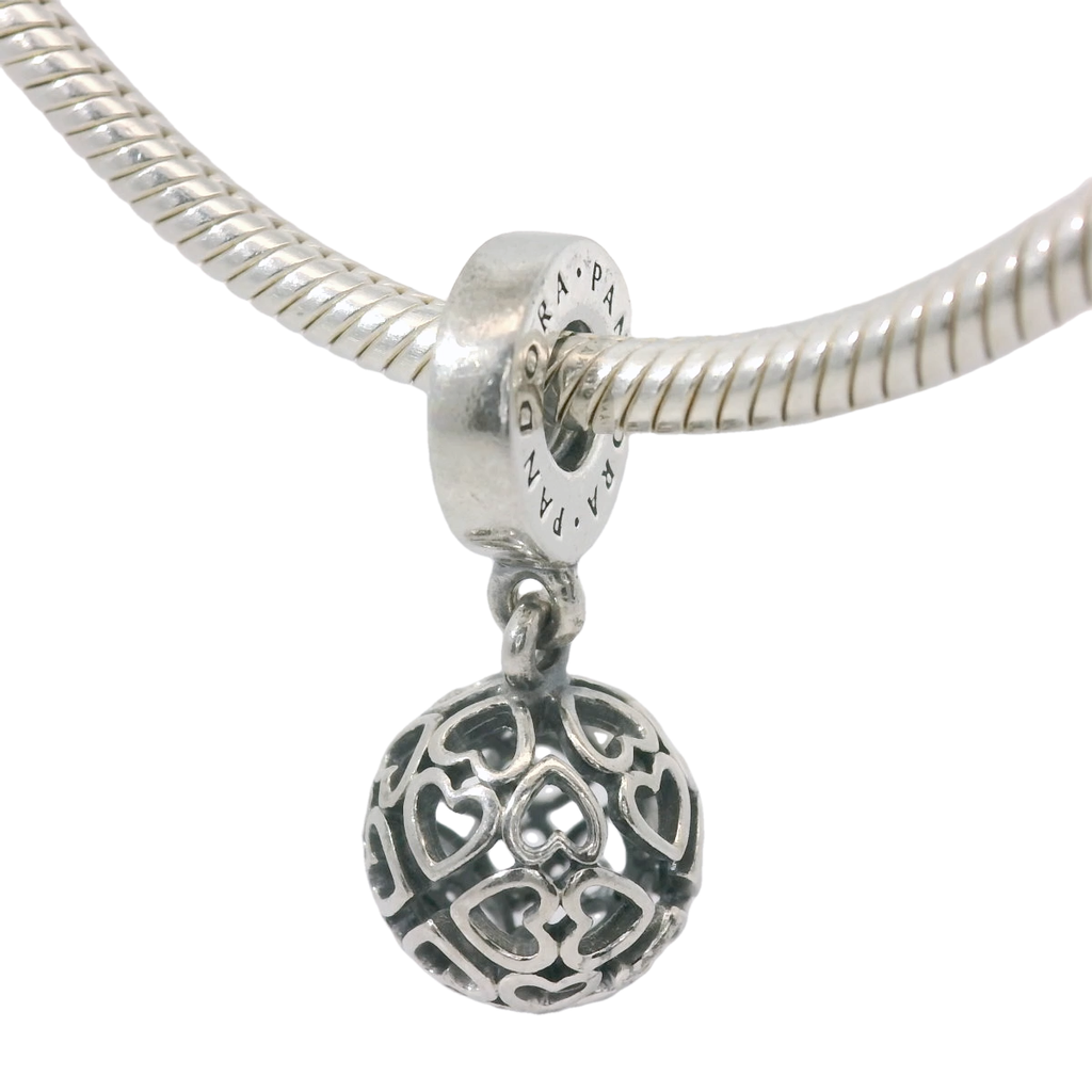 Genuine PANDORA 797255 Sterling Silver Harmonious Hearts Dangle