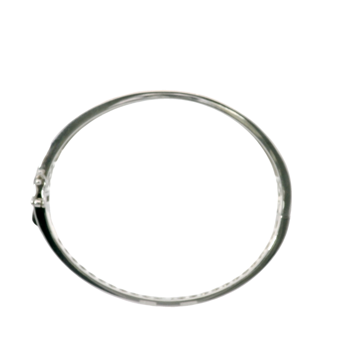 6.25” Pre-owned Sterling Silver Stone Set Mum Bangle (16.22g)