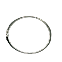6.25” Pre-owned Sterling Silver Stone Set Mum Bangle (16.22g)