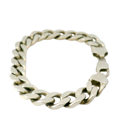 9.5” Pre-owned Sterling Silver Flat Curb Necklace (63.05g)