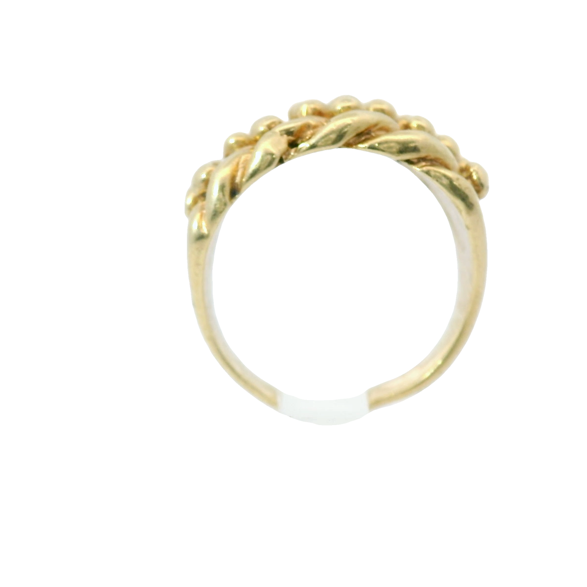 9CT Pre-owned Four Row Keeper Ring (Size U)