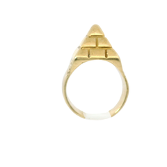 9CT Pre-owned Pyramid Ring (Size J)
