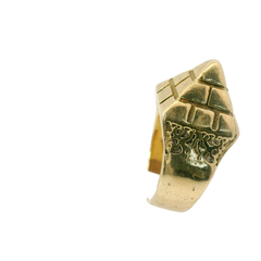 9CT Pre-owned Pyramid Ring (Size J)
