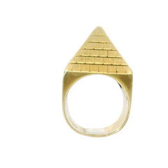 9CT Pre-owned Pyramid Ring (Size W)