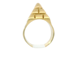 9CT Pre-owned Pyramid Ring (Size J1/2)