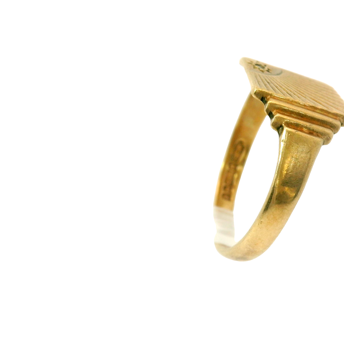 9CT Pre-owned Mens Signet Ring (Size Y)