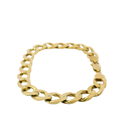 9” Pre-owned 9CT Flat Curb Bracelet (28.09g)