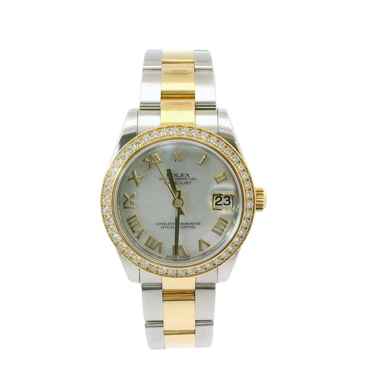 2010 Rolex Ladies Datejust 178383 31mm – Mother of Pearl Dial | Factory Diamond Bezel | Box & Papers