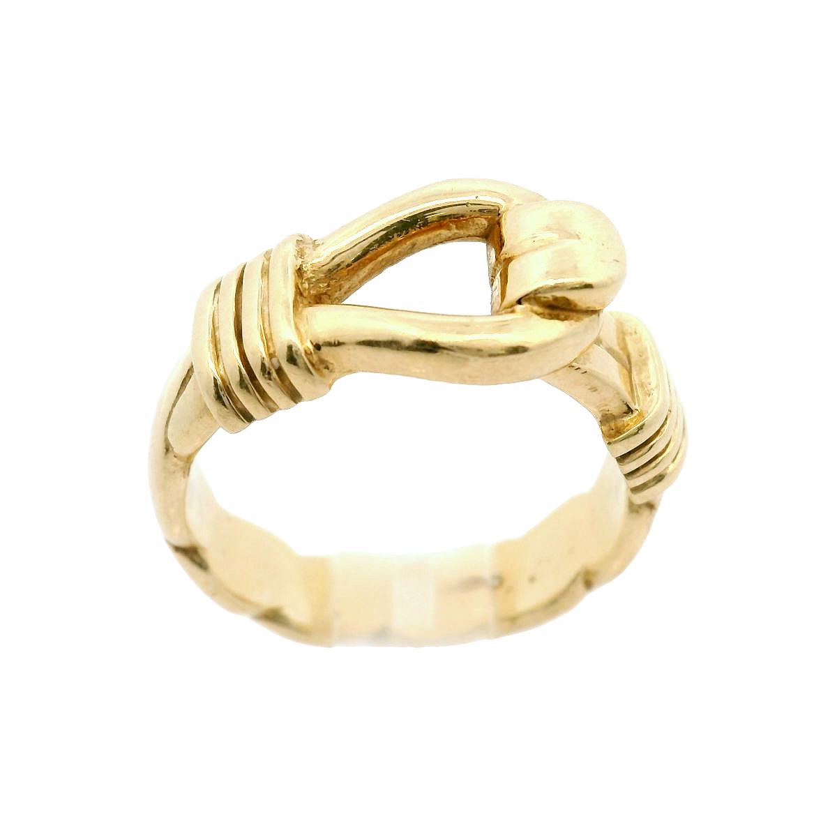 9CT Pre-owned Hook & Loop Ring (Size M)