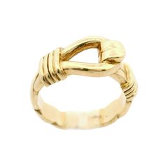 9CT Pre-owned Hook & Loop Ring (Size M)